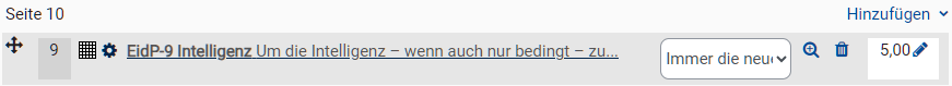 In einem Moodle-Test gewertete Frage