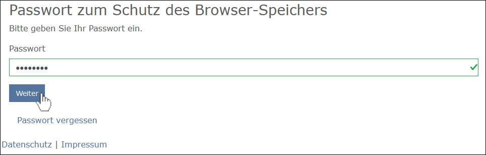 Passwort Browser-Speicher