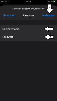 Tragen Sie Ihren Benutzernamen (Achtung: ausnahmsweise mit der Endung @fernuni-hagen.de) und Passwort ein.