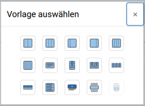 Screenshot der BS Grid Vorlagen in Moodle 4