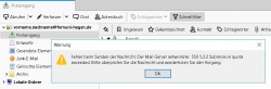 "550 5.2.2 Submission quota exceeded" bedeutet, dass Sie das Nachrichtenlimit erreicht haben.