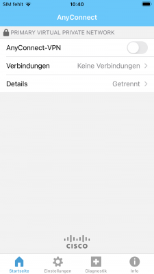 Wählen Sie "Verbindungen" aus.
