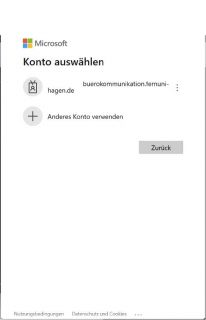 Verifizieren Sie sich erneut mit Ihren Benutzernamen@buerokommunikation.fernunihagen.de