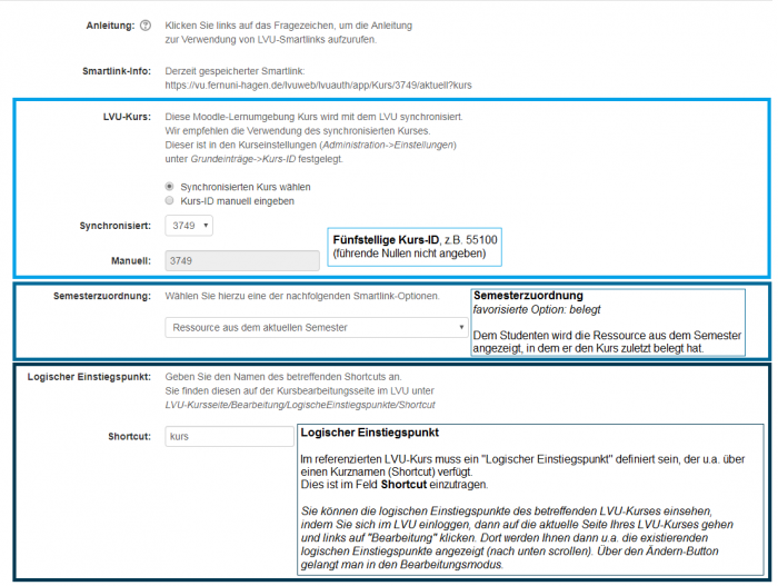 LVU-Smartlink konfigurieren