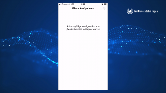 Die Anmeldung an unsere Mobile Device Management dauert ca. 60 Sekunden.